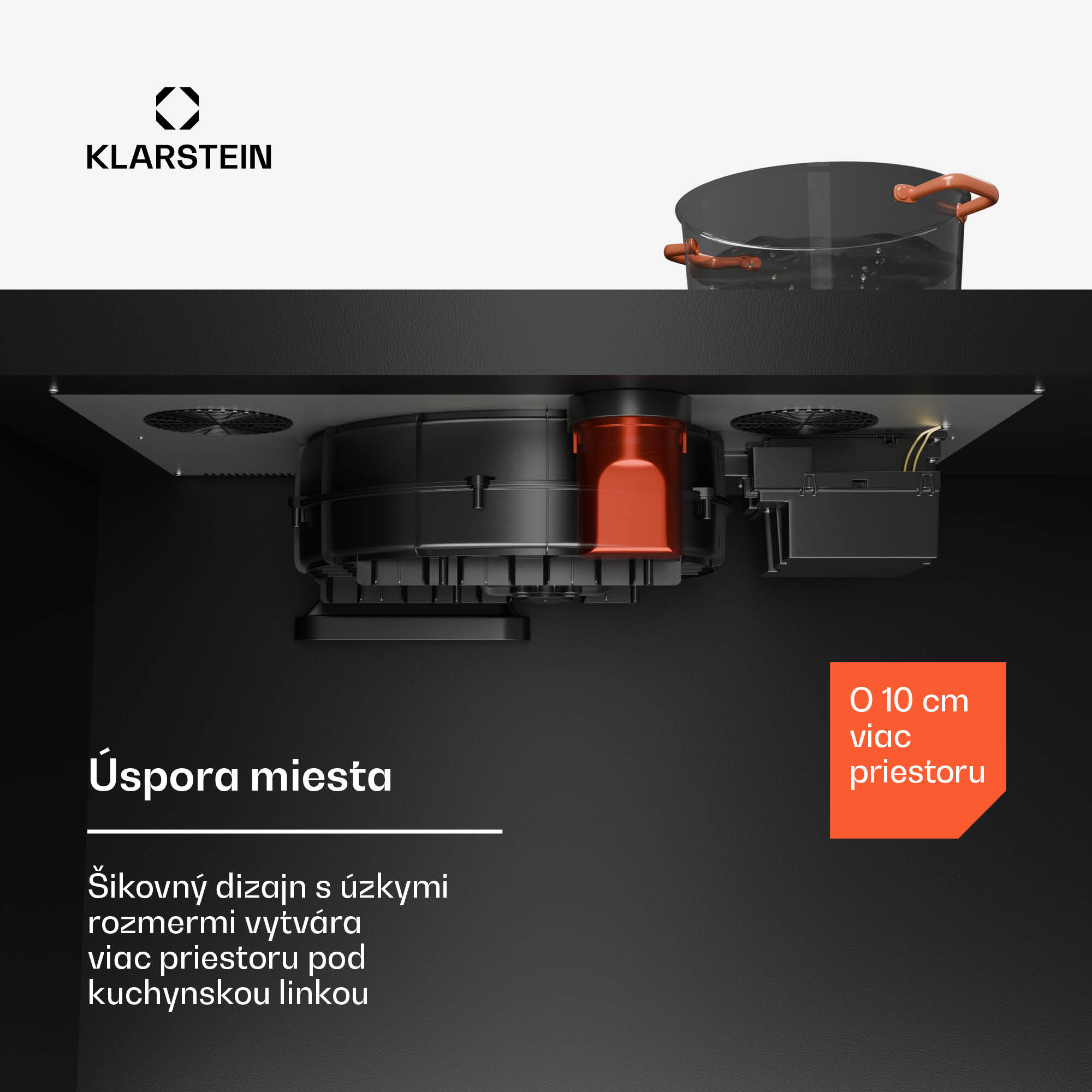 Klarstein AirJet 90 Down Air System, indukčný sporák + DownAir-digestor, 10000 W, 750 m³/h, Boost – Obrázok 5