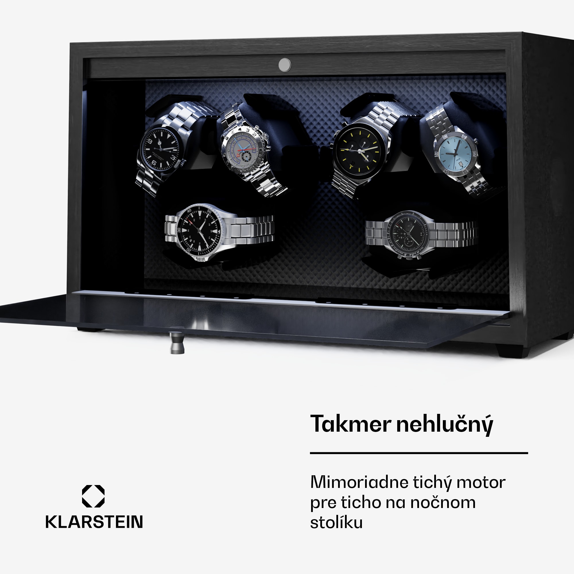 Klarstein Brienz 6 naťahovač hodiniek, 4 režimy, tichý, drevený vzhľad, flexibilný vankúš – Obrázok 3