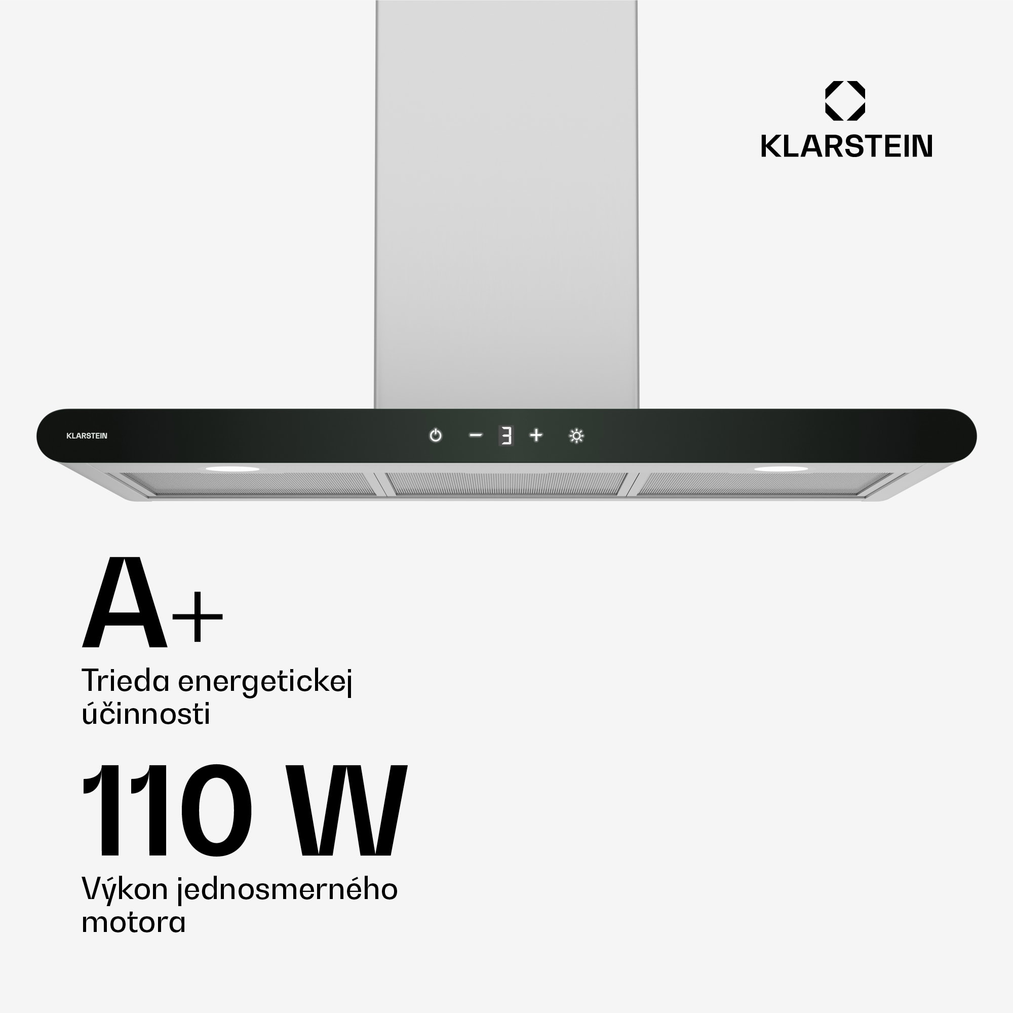 Klarstein CurveVent digestor, 700 m³/h, Dotykový, LED, 110 W, EEK A+ – Obrázok 3