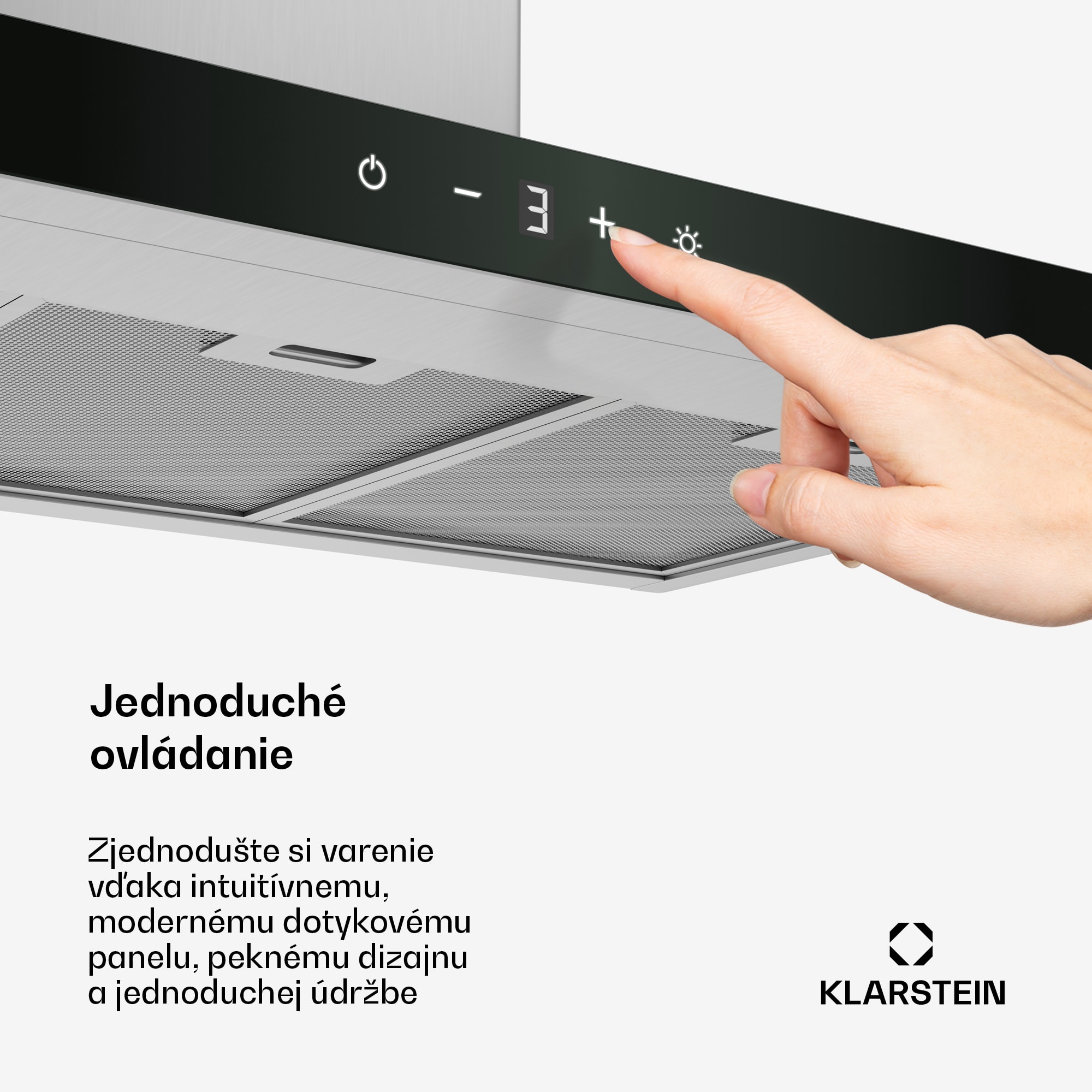 Klarstein CurveVent digestor, 700 m³/h, Dotykový, LED, 110 W, EEK A+ – Obrázok 4