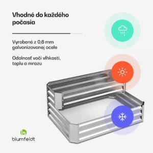 Blumfeldt High Grow vyvýšený záhon, 2 úrovne, odolný voči poveternostným vplyvom, odolný voči korózii, robustný, 405 L