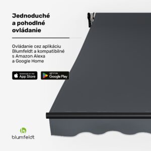 Blumfeldt CloudShade Markíza, Inteligentné ovládanie, UV ochrana, Montáž na stenu