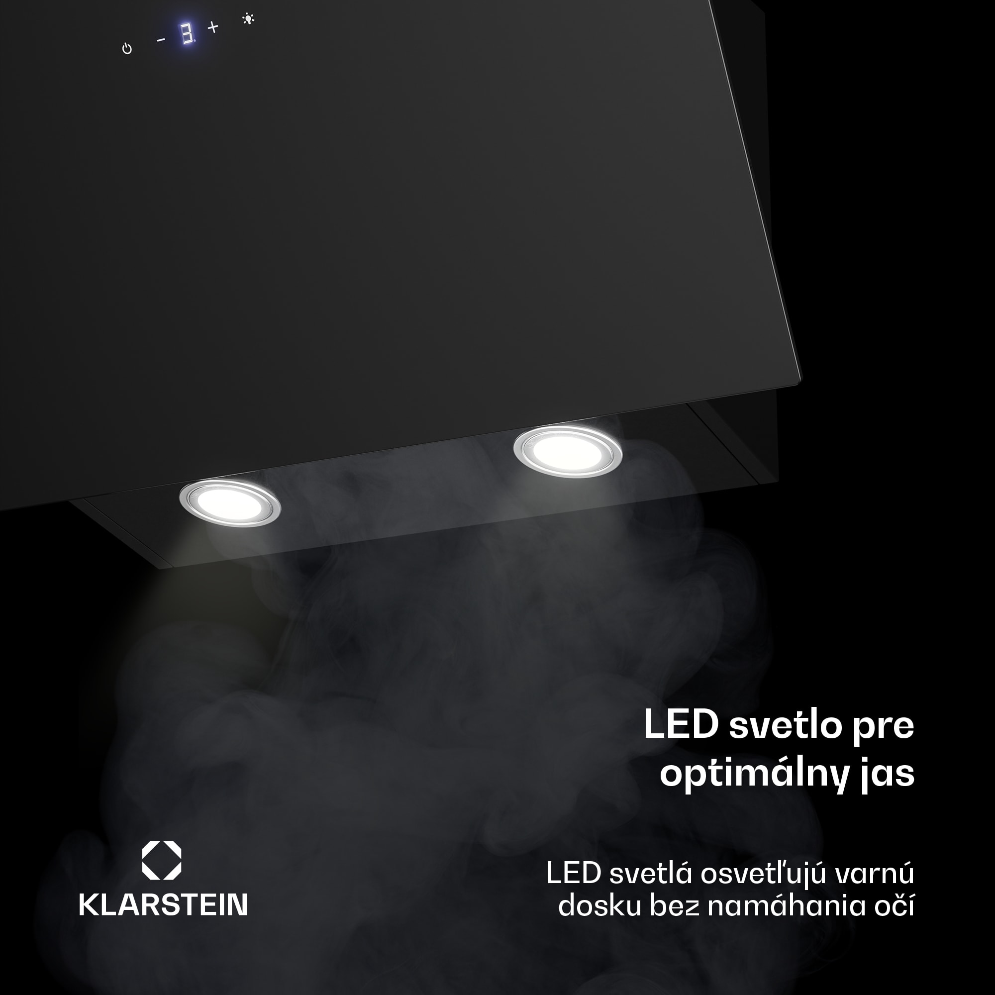 Klarstein Laurel šikmý digestor | režim odsávania vzduchu a recirkulácie | bezpečnostné sklo | 417 m³/h | 60 cm – Obrázok 4