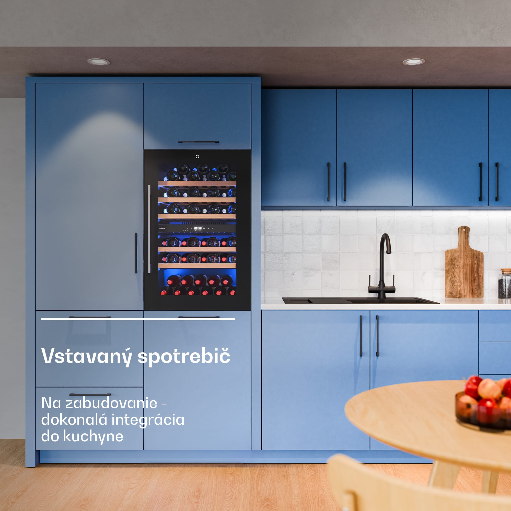 Klarstein Illuminosa vstavaná chladnička na víno | Dvojzónová | UV ochrana | 143 litrov | 57 fliaš | 60 cm – Obrázok 5