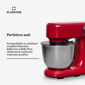Klarstein Bella Evo/Bella Pico misa na miešanie | nehrdzavejúca oceľ | 5 litrov | 0,6 kg cesta | vhodná do umývačky riadu