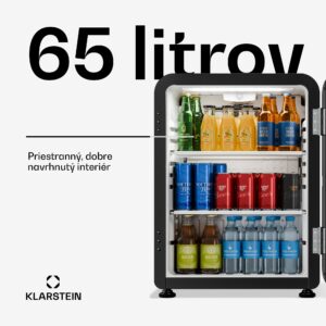 Klarstein Audrey Evo chladič nápojov | 56 x 38 cm | LED vnútorné osvetlenie | 85 W | 42 dB