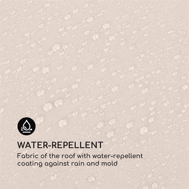 Blumfeldt Pantheon Cortina, náhradná strecha, 3x6m, polyester, 180g/m², béžová – Obrázok 2