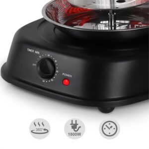 OneConcept Kebap Master, vertikálny gril, 1800 W, čierny