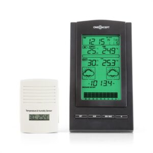 OneConcept Isfjorden, meteorologická stanica, alarm, prevádzka na batérie, 1 x bezdrôtový vonkajší senzor