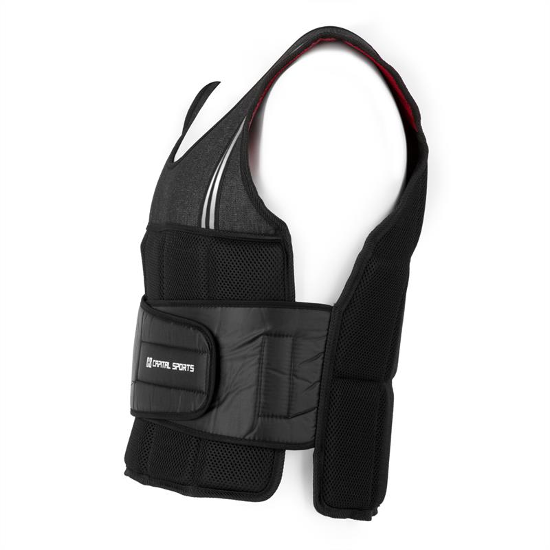 Capital Sports Vestpro 10, záťažová vesta s 10 kg závažiami, celkom 23 závaží – Obrázok 3