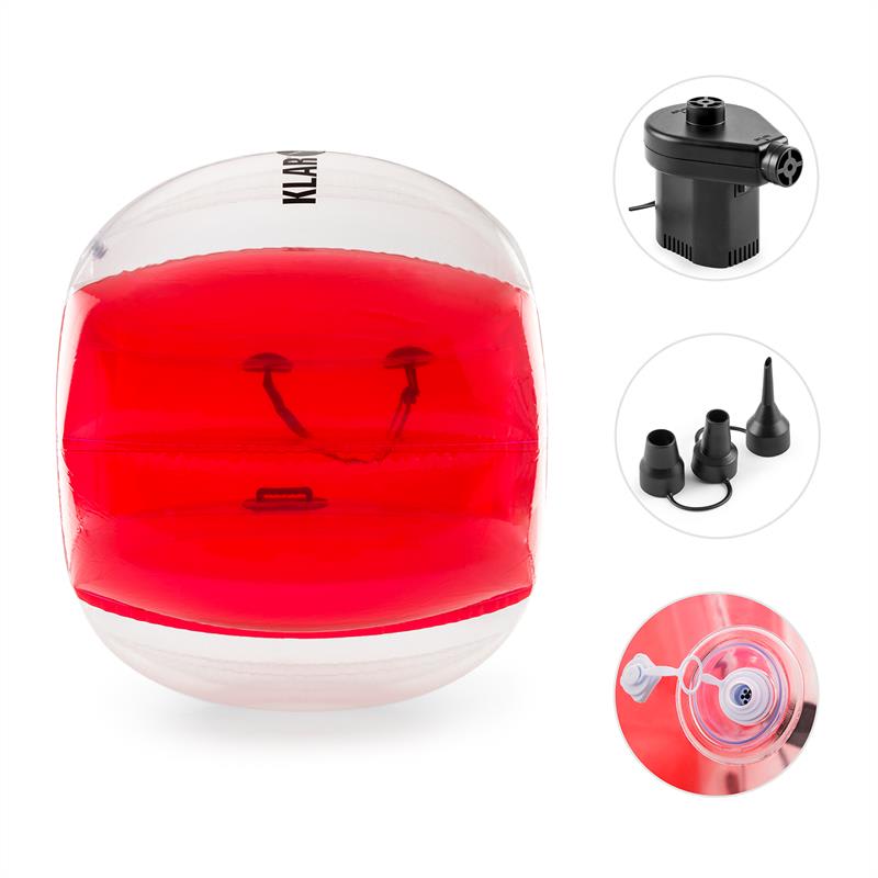 KLARFIT Bubball AR Bubble Ball pre dospelých 120x150cm EN71P PVC červená – Obrázok 4