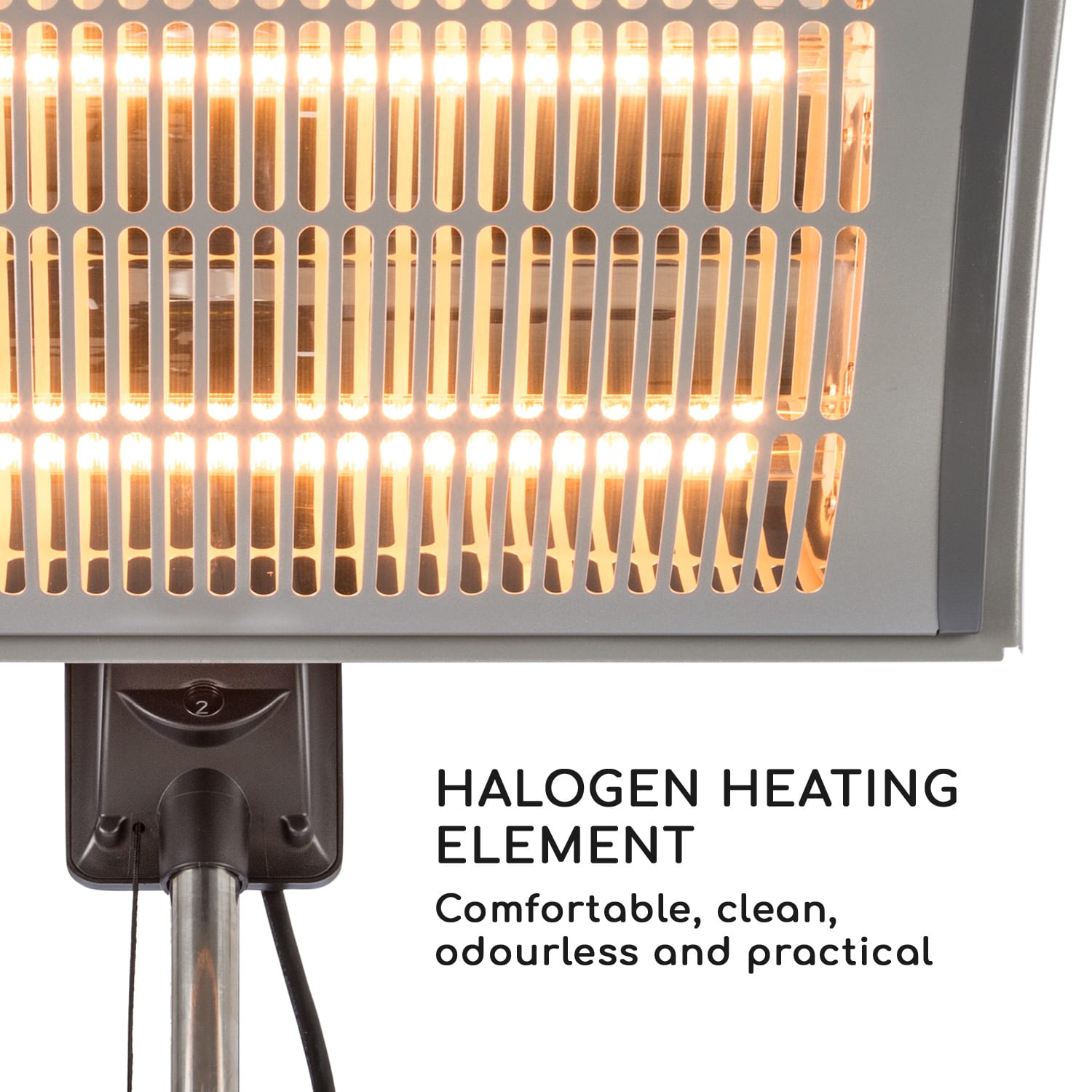 Blumfeldt Heat Guard Focus, terasový ohrievač, 1000/2000 W, IR ComfortHeat, sivý – Obrázok 3