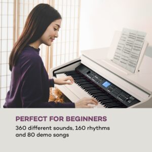 SCHUBERT Subi88 MK II, digitálne piáno, 88 kláves, MIDI, USB, 360 zvukov, 160 rytmov, biele