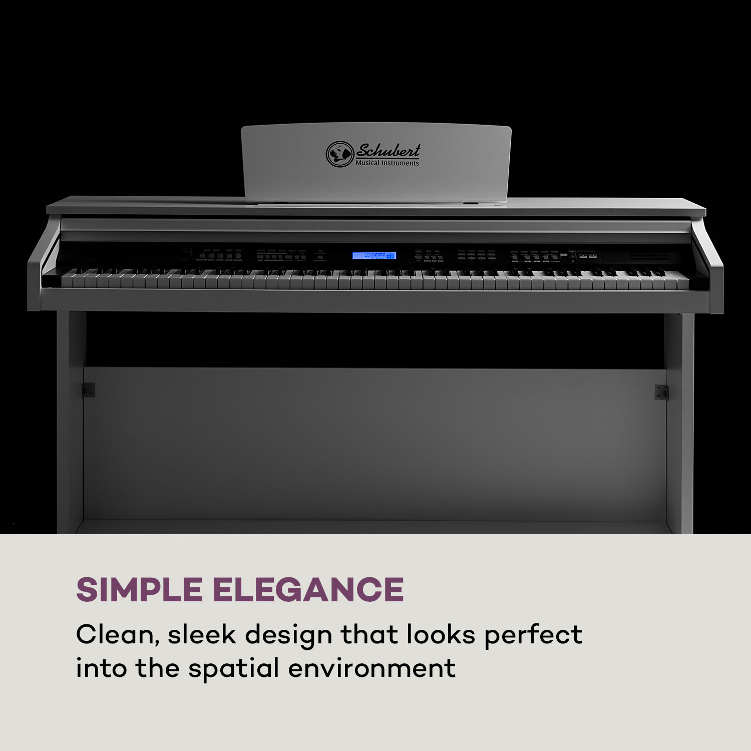SCHUBERT Subi88 MK II, digitálne piáno, 88 kláves, MIDI, USB, 360 zvukov, 160 rytmov, biele – Obrázok 2
