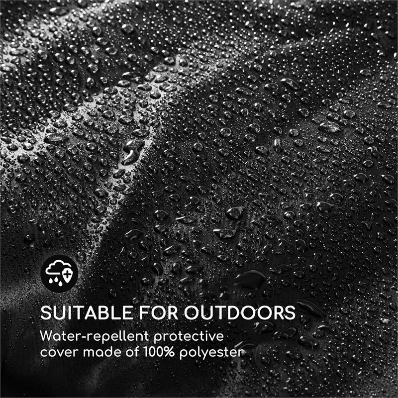 Blumfeldt Theia Raincover, ochranný kryt, 100 % polyester, ochrana v každom počasí, čierny – Obrázok 2