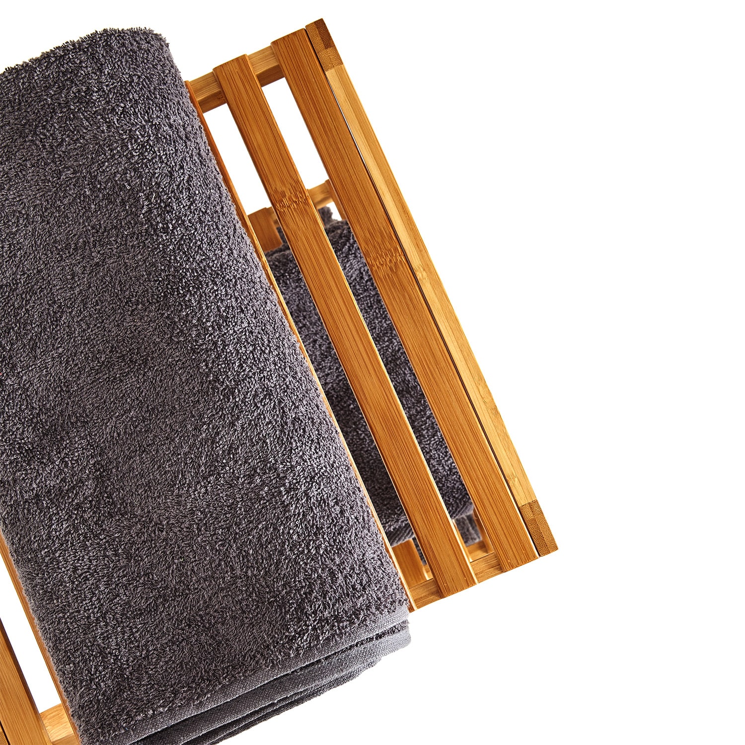 Blumfeldt Regál, viacúčelový regál, 4 úrovne, 34 × 110 × 33 cm (Š × V × H), kombinovateľný, bambus – Obrázok 2