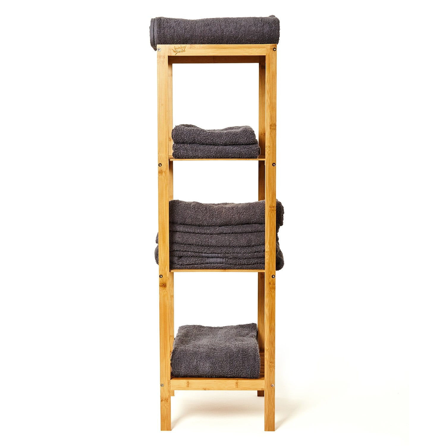 Blumfeldt Regál, viacúčelový regál, 4 úrovne, 34 × 110 × 33 cm (Š × V × H), kombinovateľný, bambus – Obrázok 3