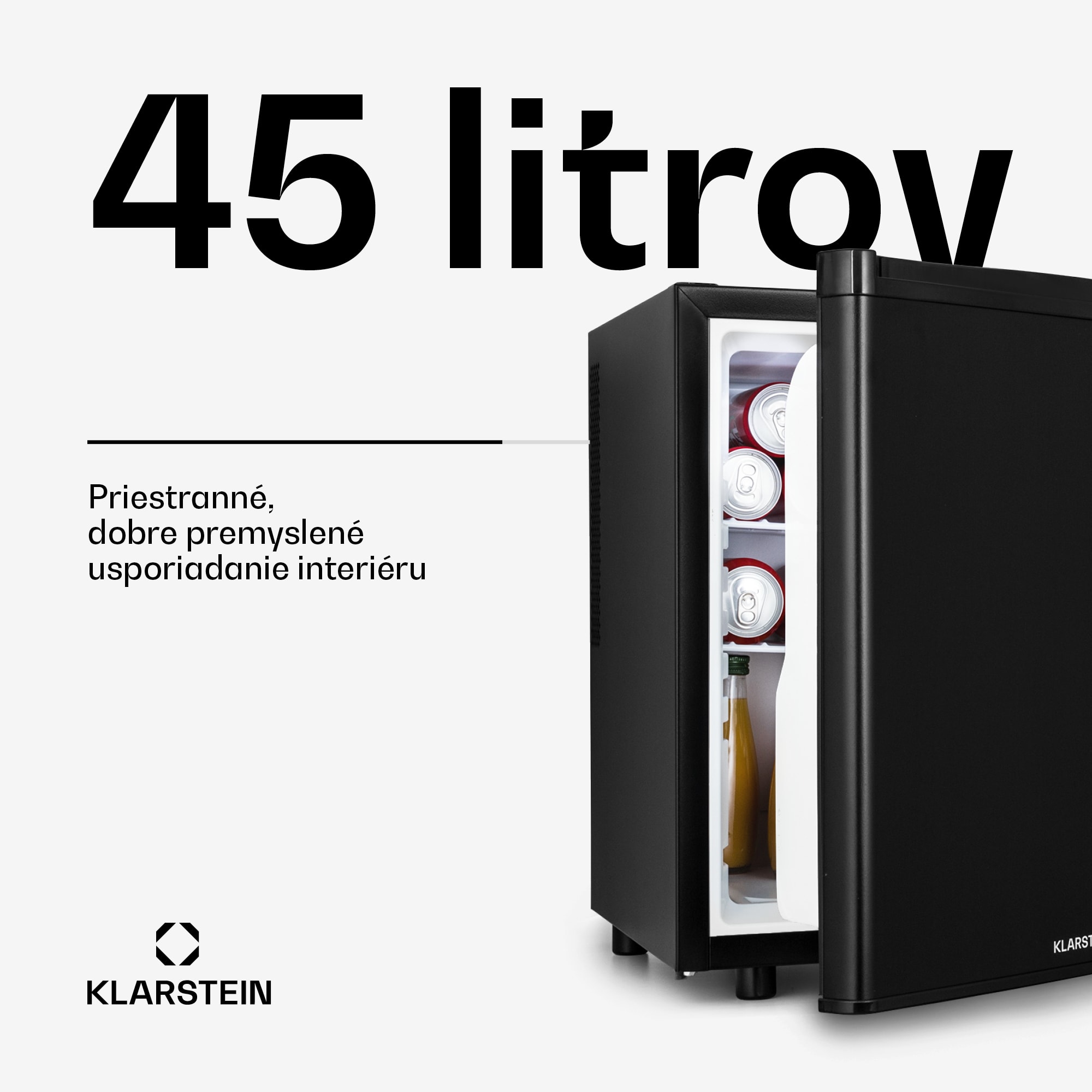 Klarstein Happy Hour 45, mini chladnička, minibar, chladnička na nápoje, 45 l, 26 dB