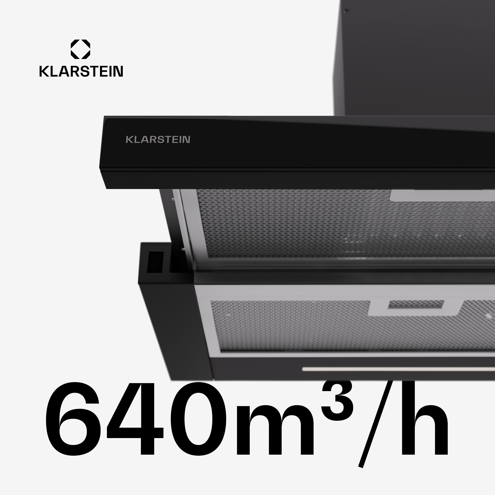 Klarstein Mariana Neo 90, plochý digestor, 90 cm, 640 m³/h, odsávanie vzduchu, LED – Obrázok 3