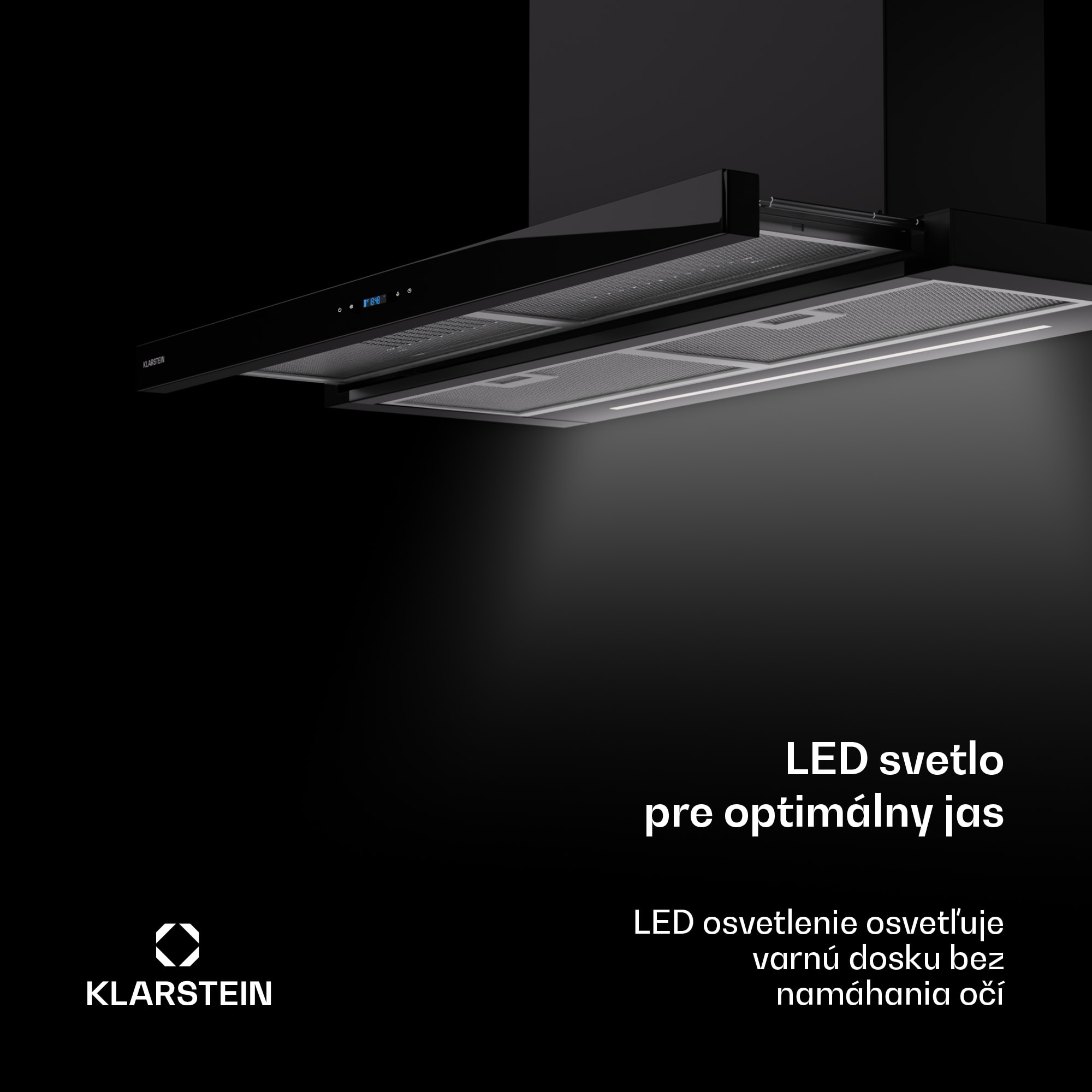 Klarstein Mariana Neo 90, plochý digestor, 90 cm, 640 m³/h, odsávanie vzduchu, LED – Obrázok 4