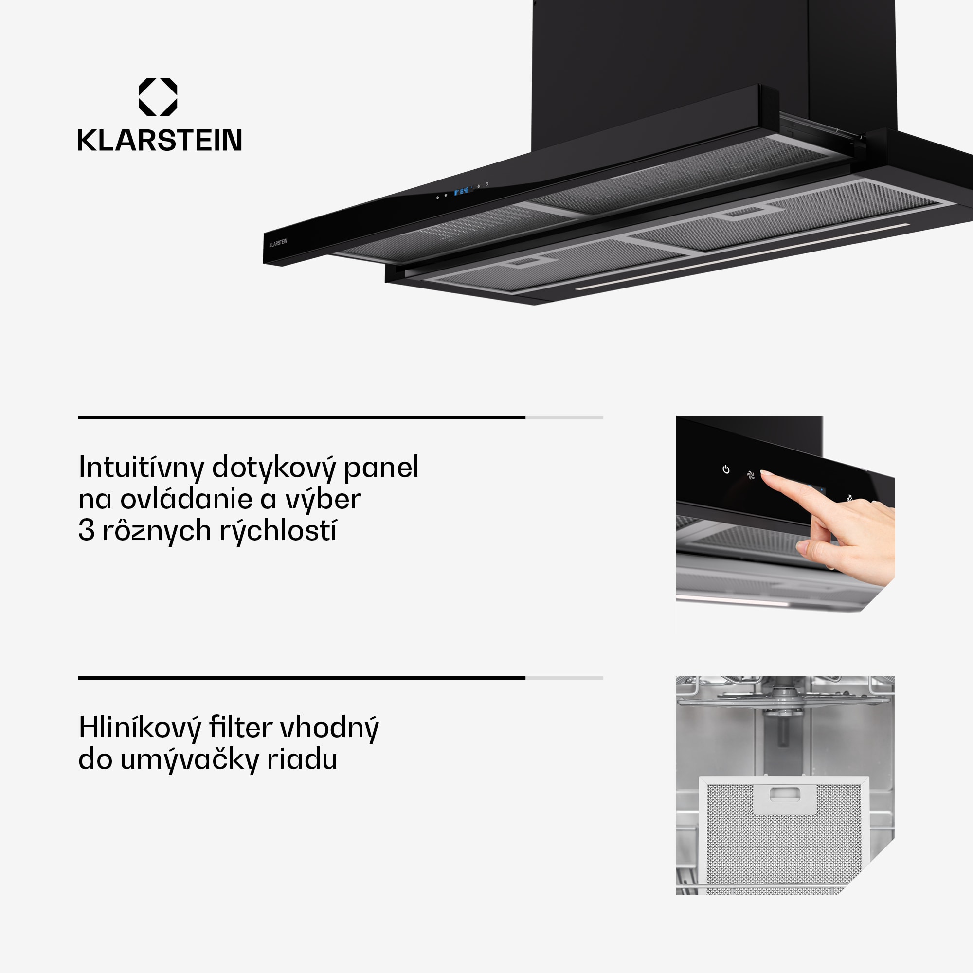Klarstein Mariana Neo 90, plochý digestor, 90 cm, 640 m³/h, odsávanie vzduchu, LED – Obrázok 5