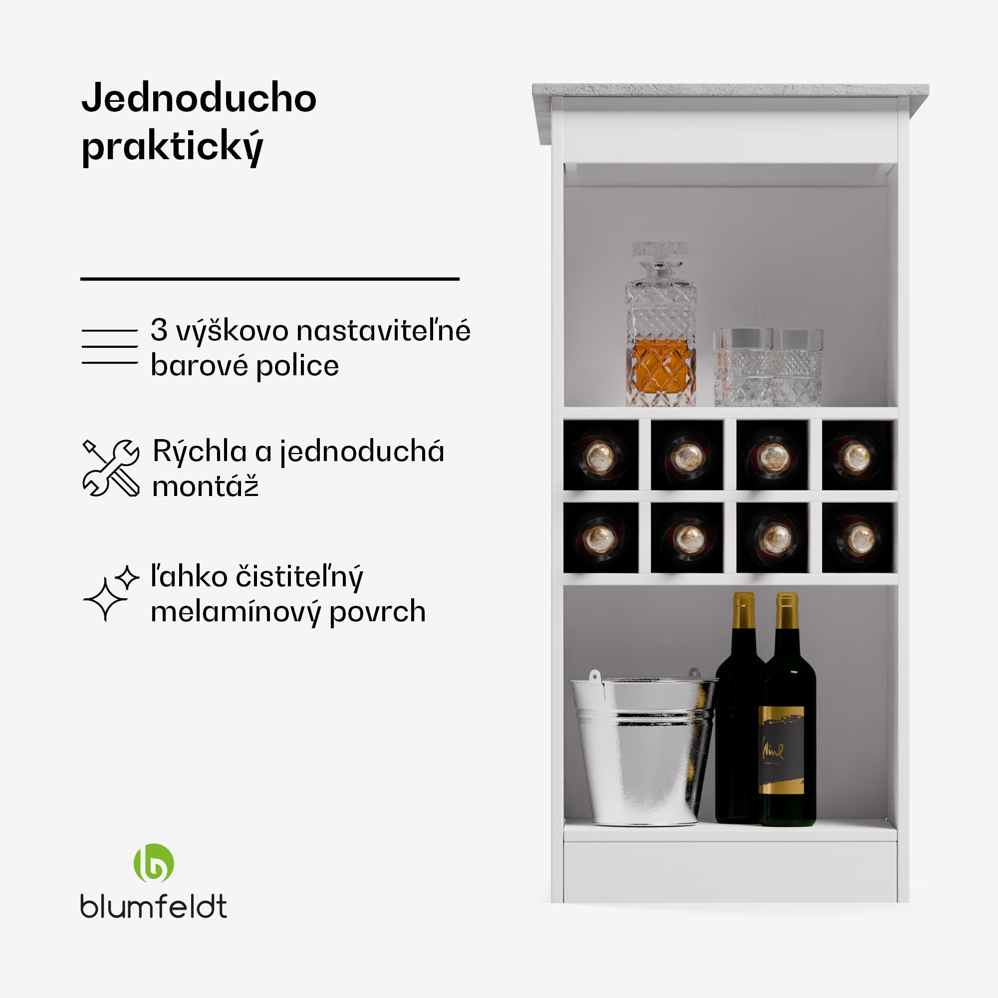 Blumfeldt Bellshill, barový stôl, pultový stôl, domáci bar – Obrázok 2
