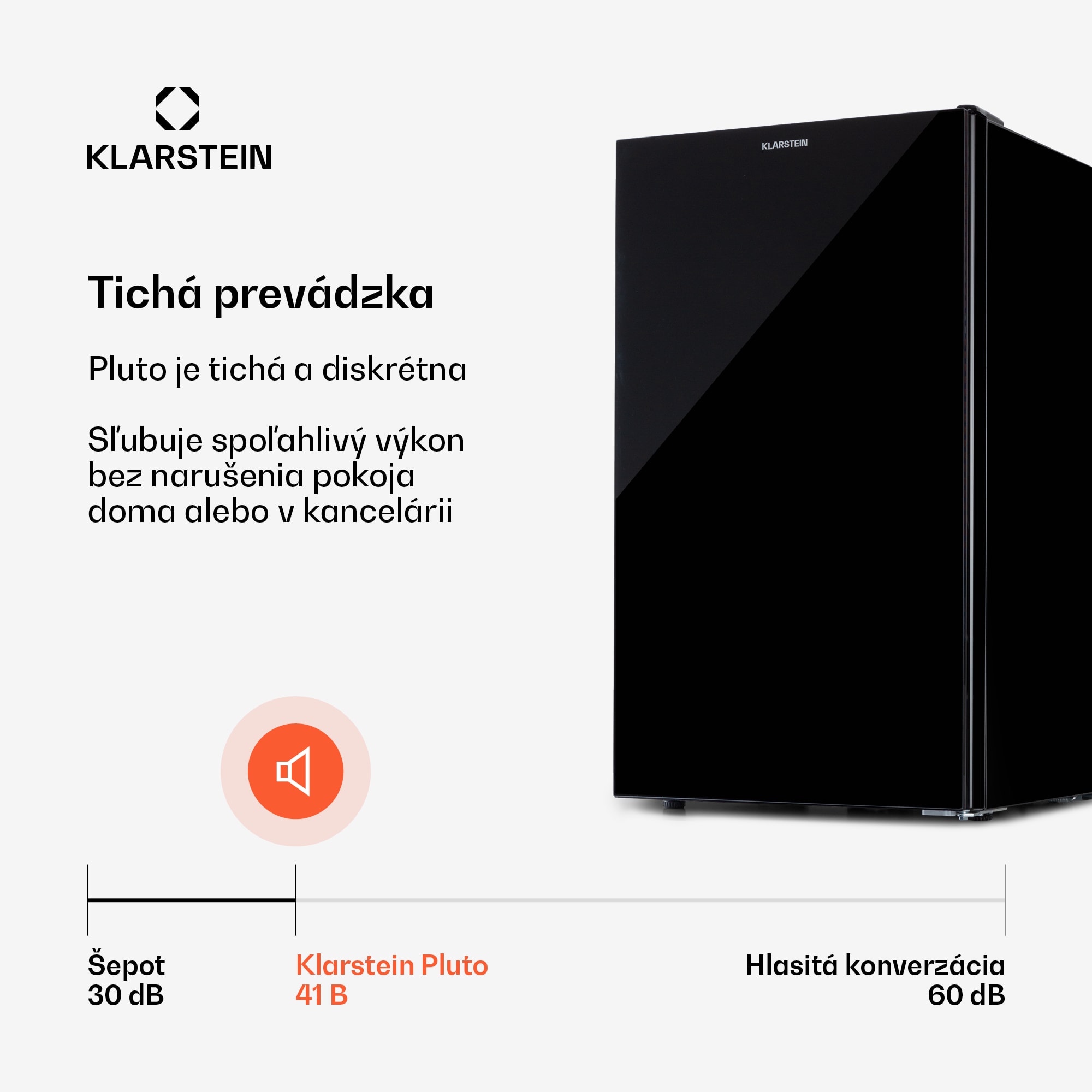 Klarstein Pluto 60L, mraznička, 4-hviezdičková, 60 l, do -18 °C – Obrázok 5