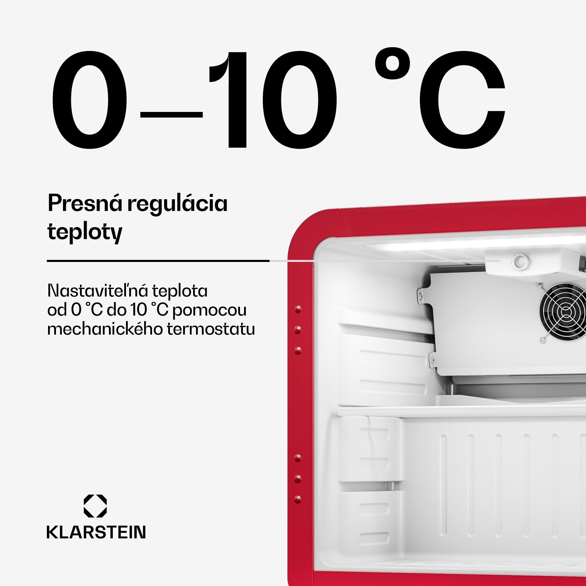 Klarstein Audrey Evo chladič nápojov | 39 x 38 cm | LED vnútorné osvetlenie | 75 W | 42 dB – Obrázok 3