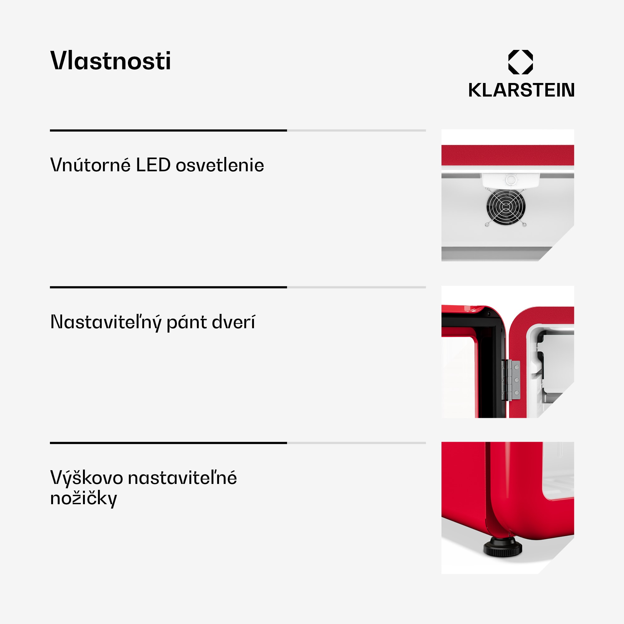 Klarstein Audrey Evo chladič nápojov | 39 x 38 cm | LED vnútorné osvetlenie | 75 W | 42 dB – Obrázok 5