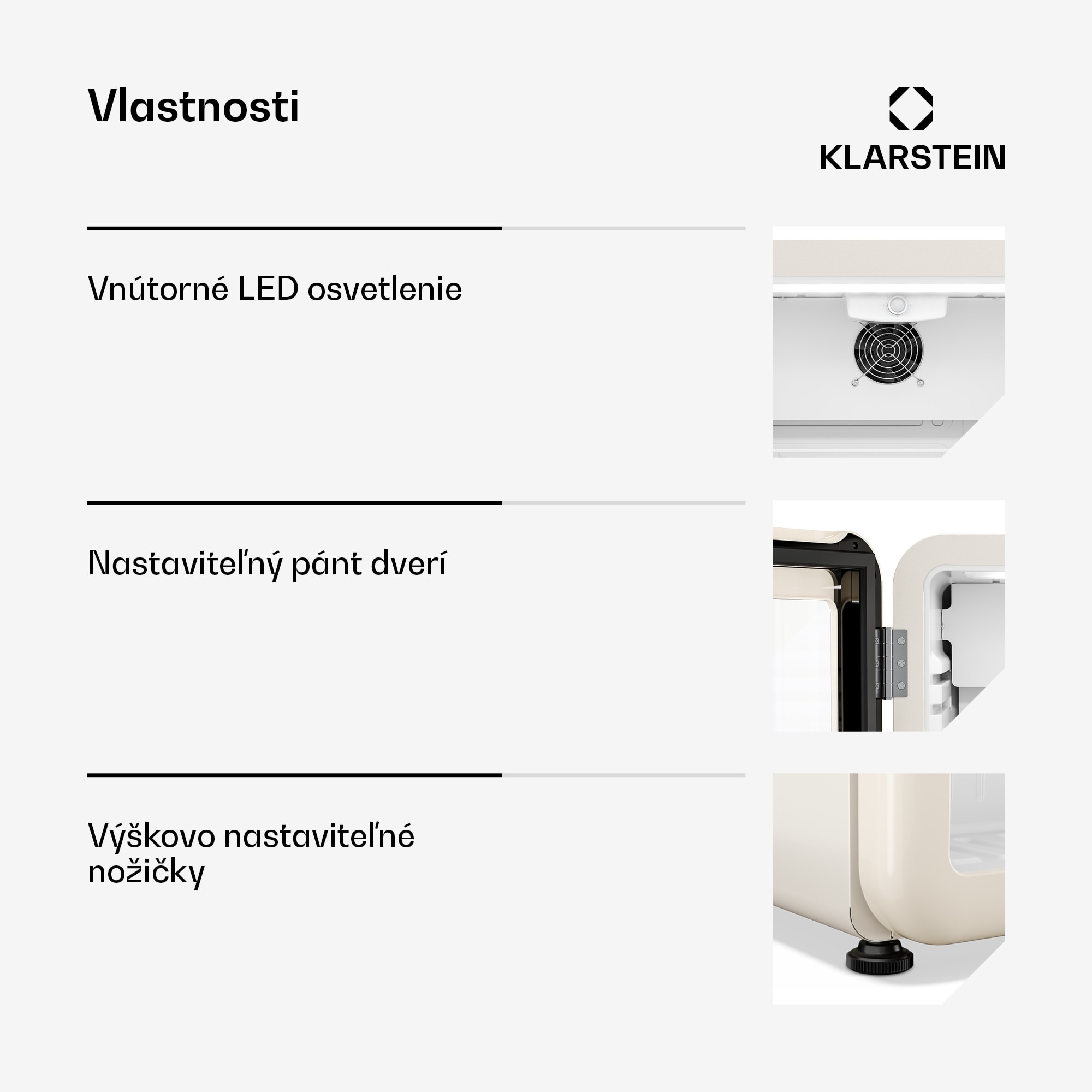 Klarstein Audrey Evo chladič nápojov | 56 x 38 cm | LED vnútorné osvetlenie | 85 W | 42 dB – Obrázok 5