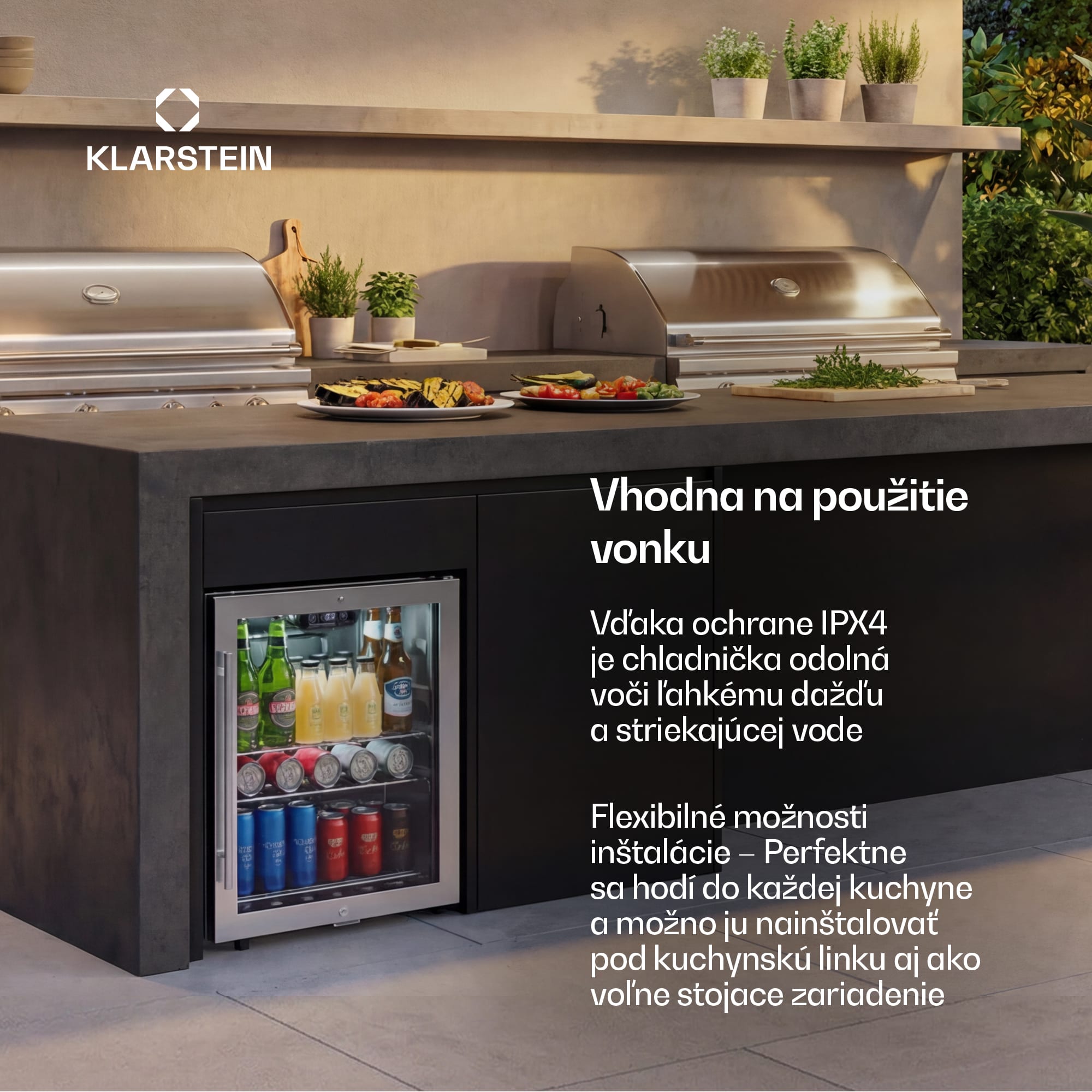 Klarstein LuxeChill chladnička na nápoje | 64 x 48 cm | LED vnútorné osvetlenie | Čierna – Obrázok 2