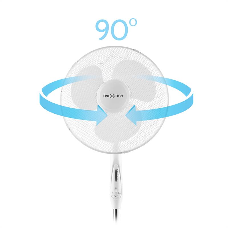 OneConcept White Blizzard RC 2G stojanový ventilátor sada 50 W 41 cm s diaľkovým ovládaním – Obrázok 2
