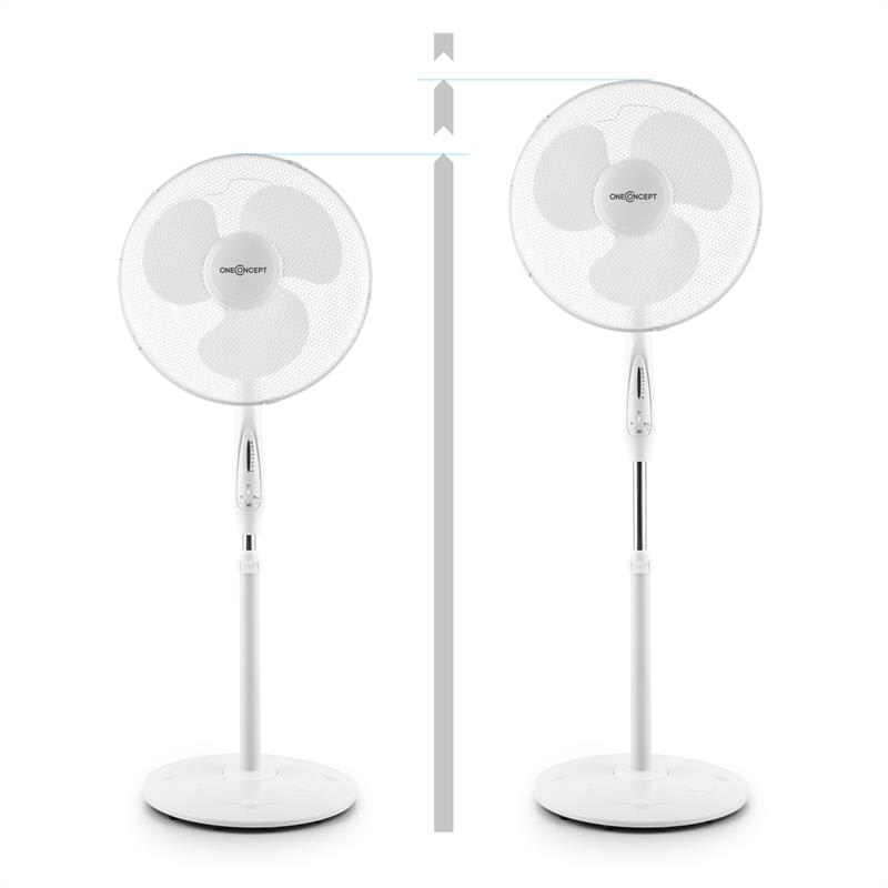 OneConcept White Blizzard RC 2G stojanový ventilátor set 50 W 41 cm s diaľkovým ovládaním – Obrázok 4