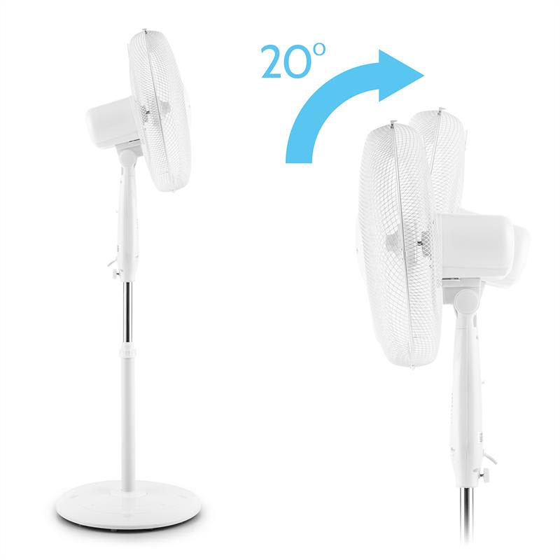 OneConcept White Blizzard RC 2G stojanový ventilátor set 50 W 41 cm s diaľkovým ovládaním – Obrázok 5