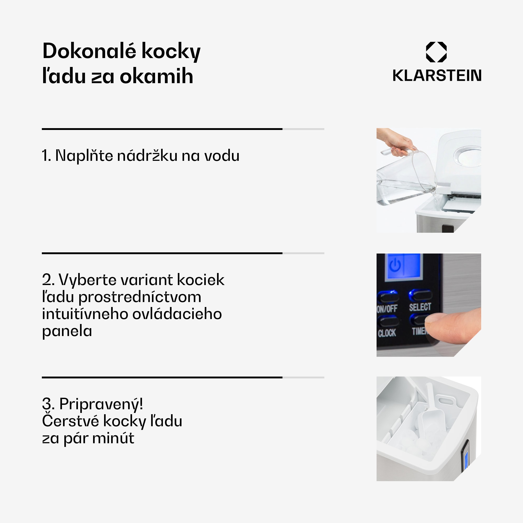 Klarstein Mr. Black-Frost, výrobník ľadu, 150 W, stroj na výrobu ľadu – Obrázok 4
