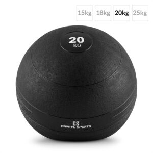 Capital Sports Groundcracker, čierny, 20 kg, slamball, guma
