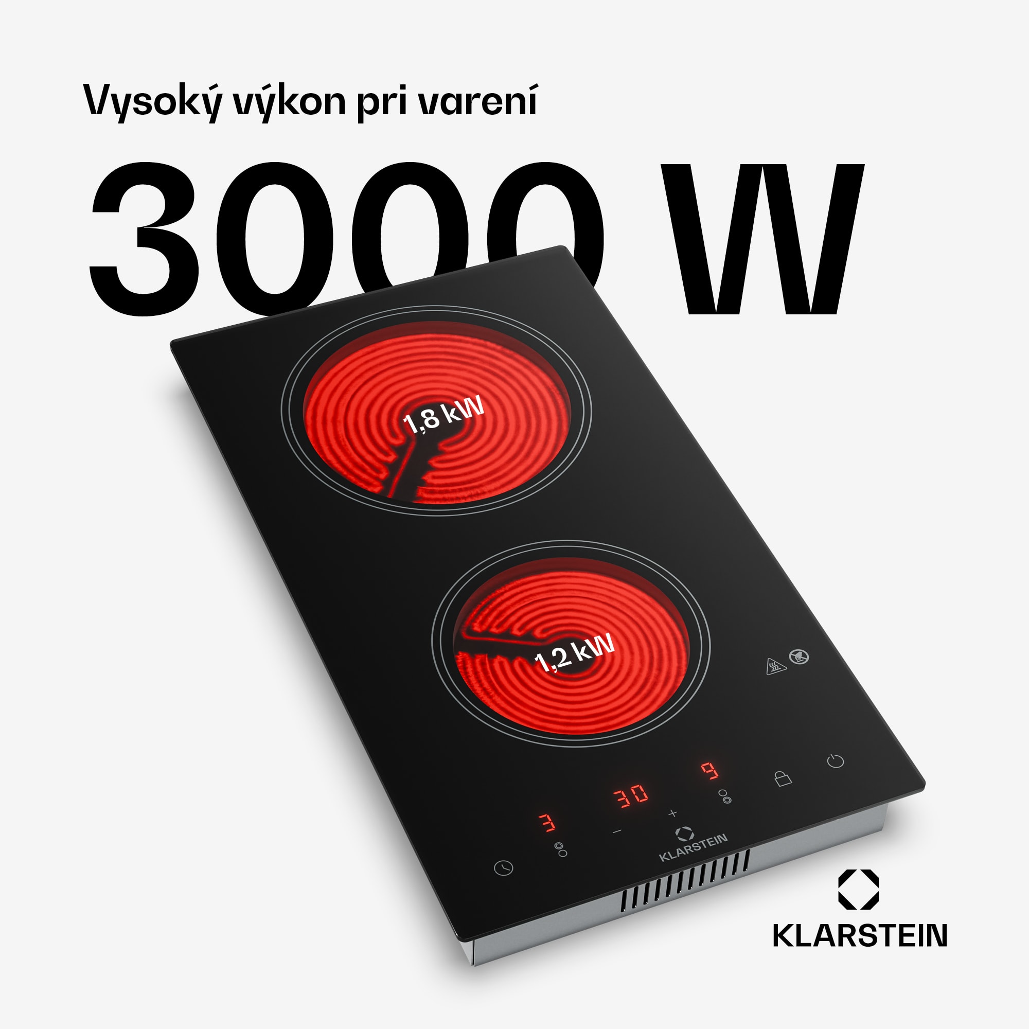 Klarstein VariCook Domino, indukčná varná doska, 2 platničky, 3000 W – Obrázok 2
