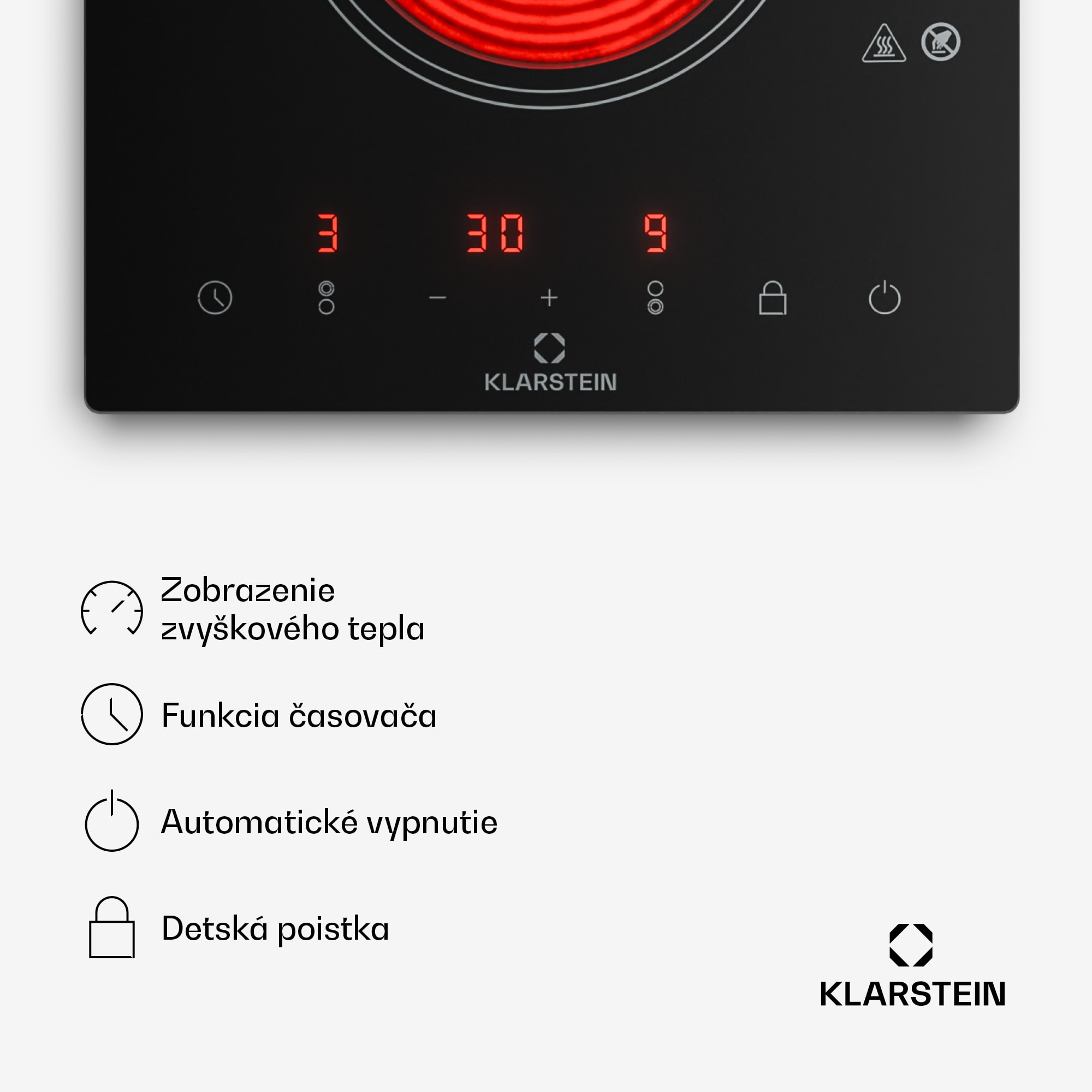 Klarstein VariCook Domino, indukčná varná doska, 2 platničky, 3000 W – Obrázok 4