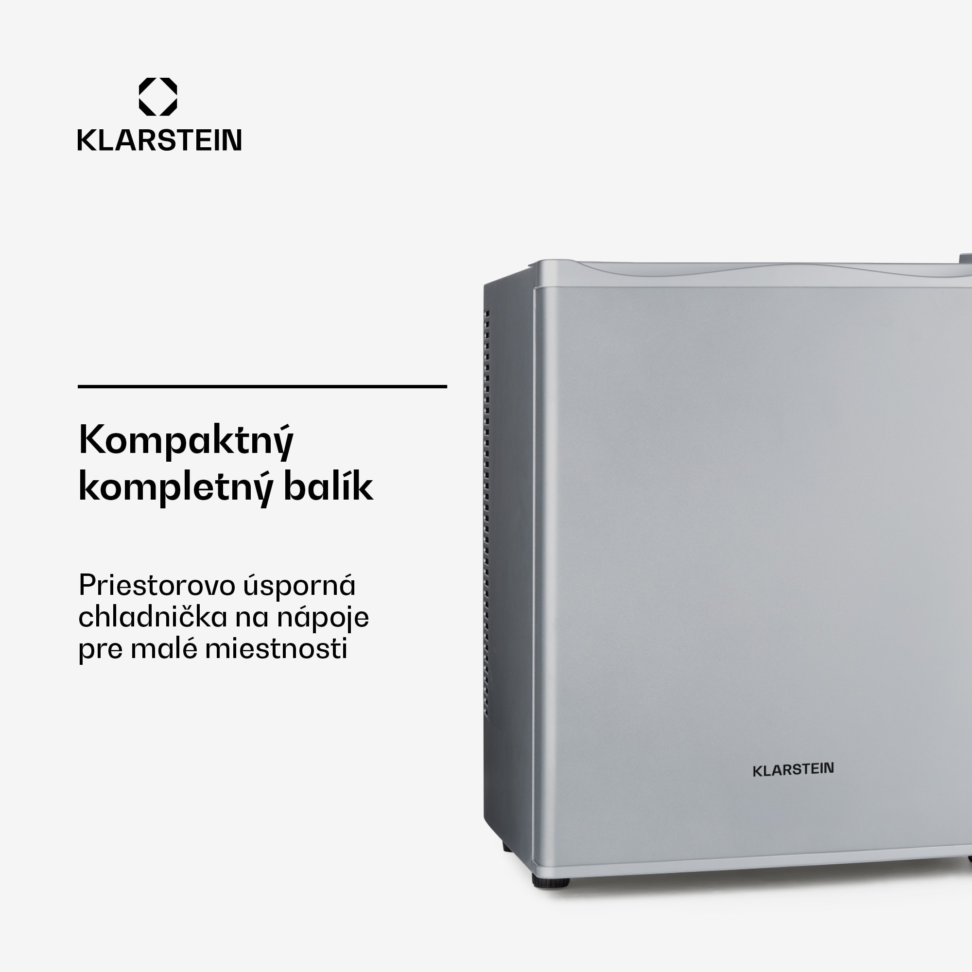 Klarstein Happy Hour 23, minibar, 23 l, 5-15°C, energet. trieda G, tichý, 23 dB, LED svetlo, strieborný – Obrázok 2