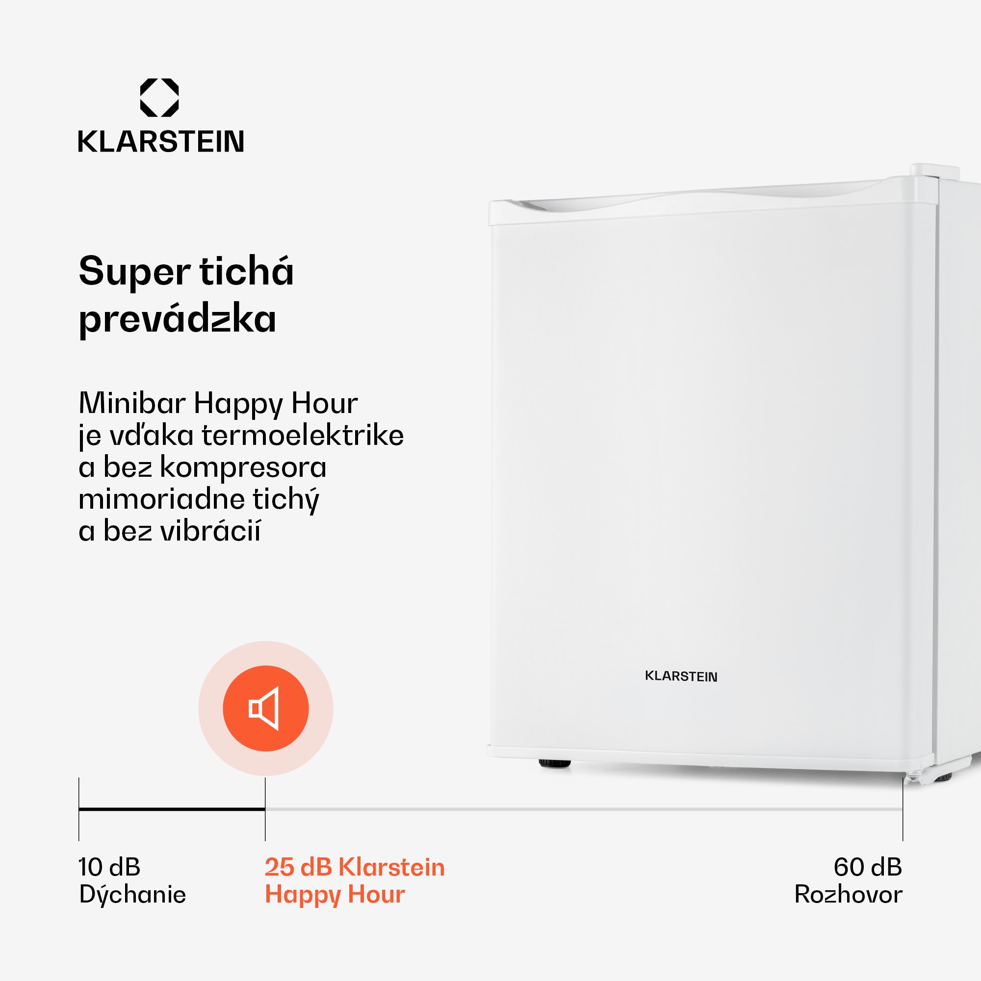 Klarstein Happy Hour 30, minibar, 30 l, 5-15°C, energet. trieda G, tichý, 25 dB, LED svetlo, biely – Obrázok 5