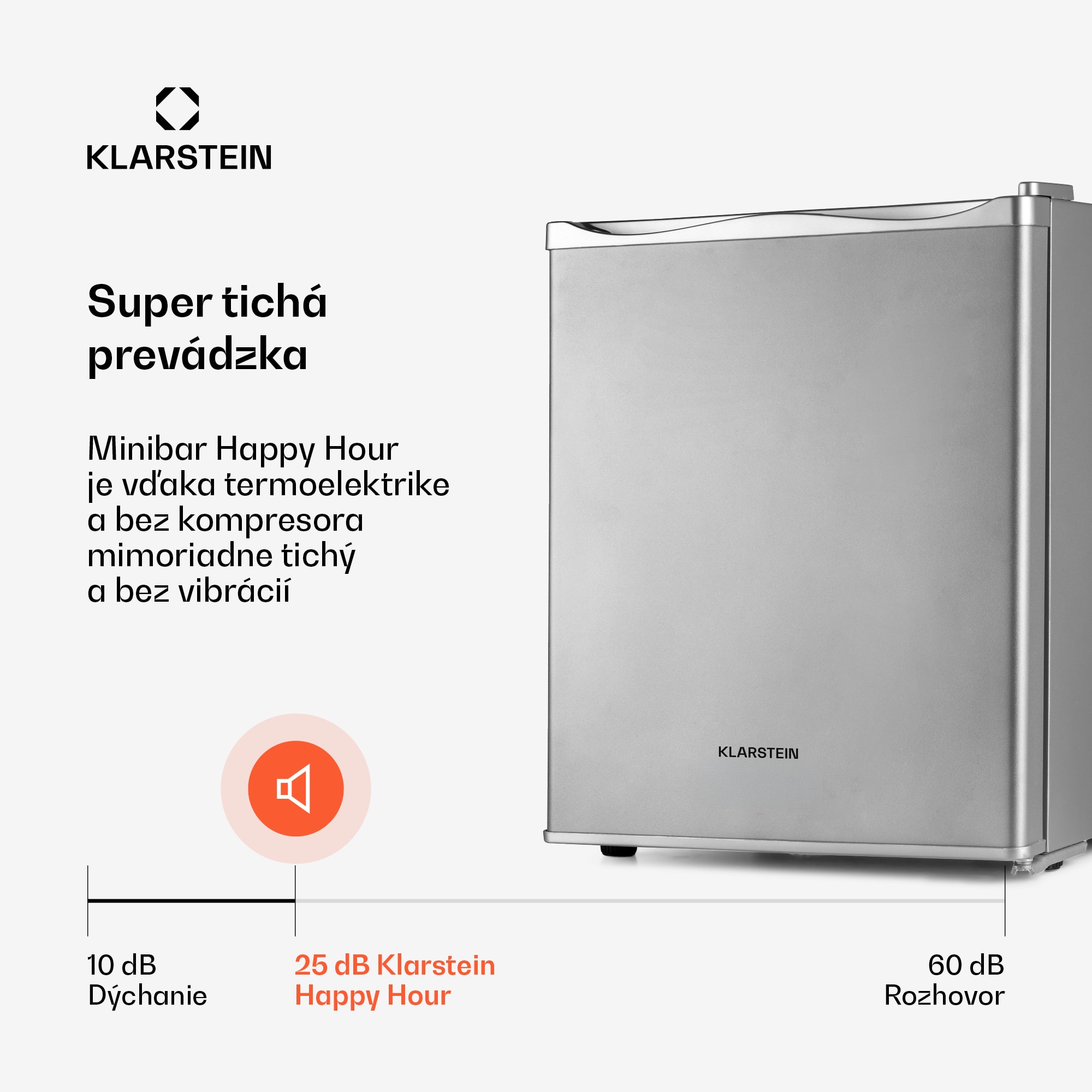Klarstein Happy Hour 30, minibar, 30 l, 5-15°C, energet. trieda G, tichý, 25 dB, LED svetlo, biely – Obrázok 5