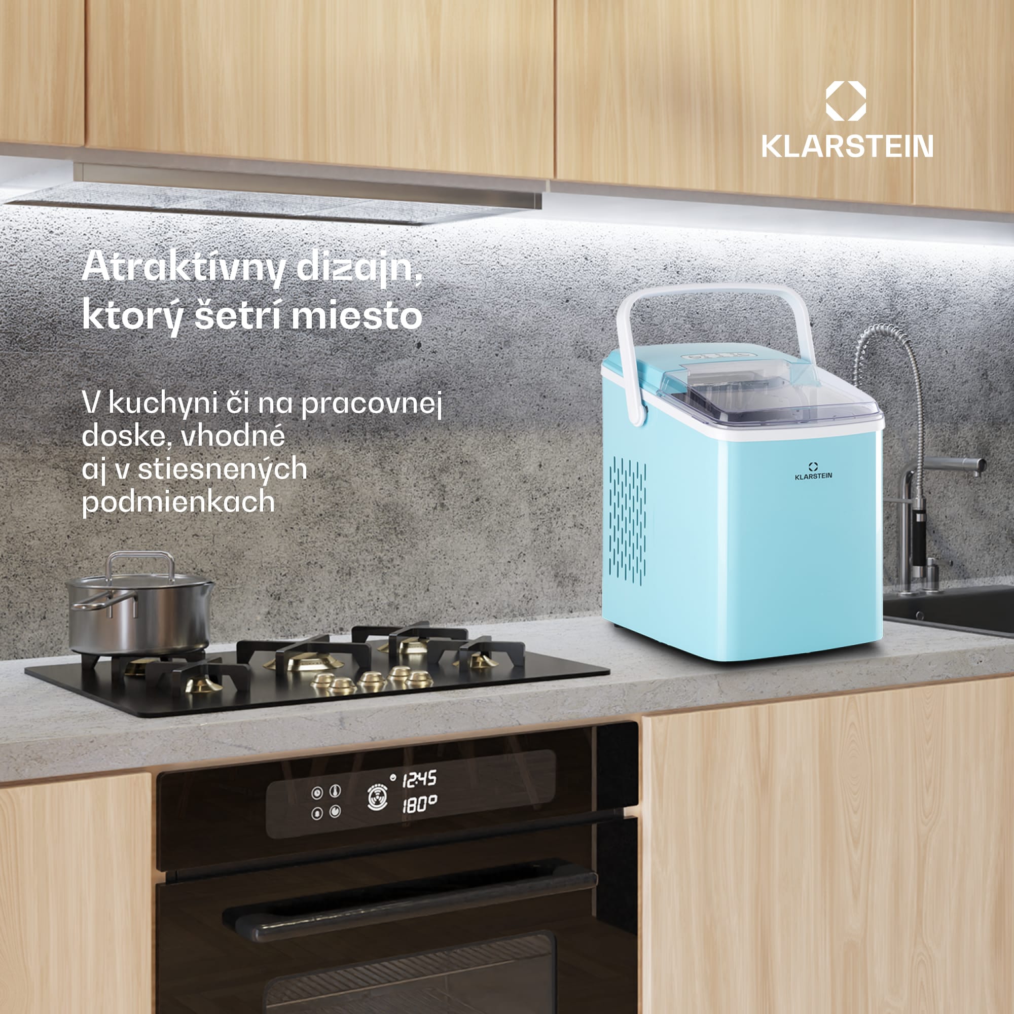 Klarstein Arctic Porter, výrobník ľadu, kužeľovité kúsky ľadu, 12 kg/24 h, nehrdzavejúca oceľ – Obrázok 2