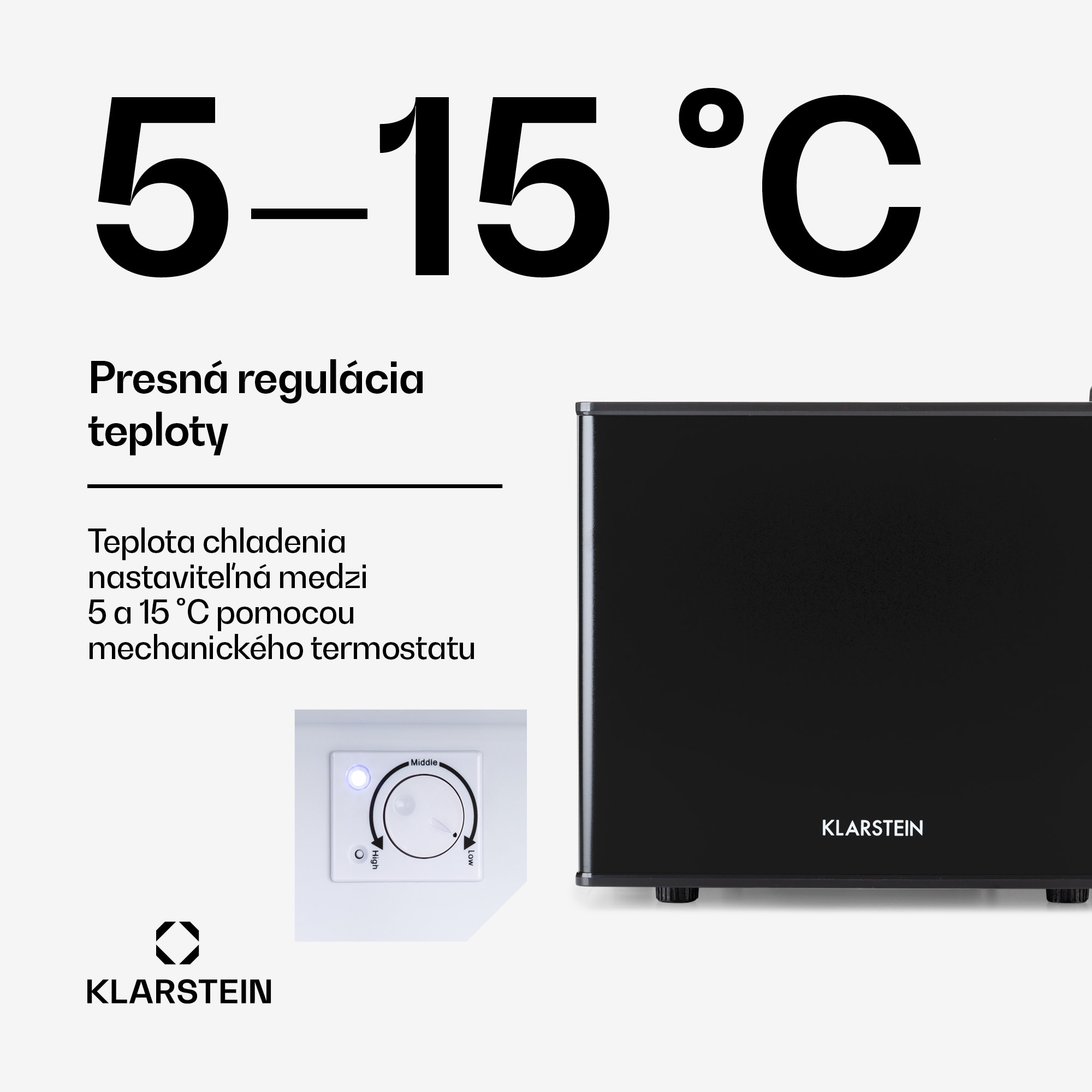 Klarstein Geheimversteck, mini chladnička, 17 l, 2 úrovne, 26dB, termoelektrická – Obrázok 3