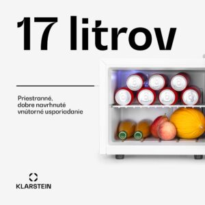 Klarstein Geheimversteck, mini chladnička, 17 l, 2 úrovne, 26dB, termoelektrická
