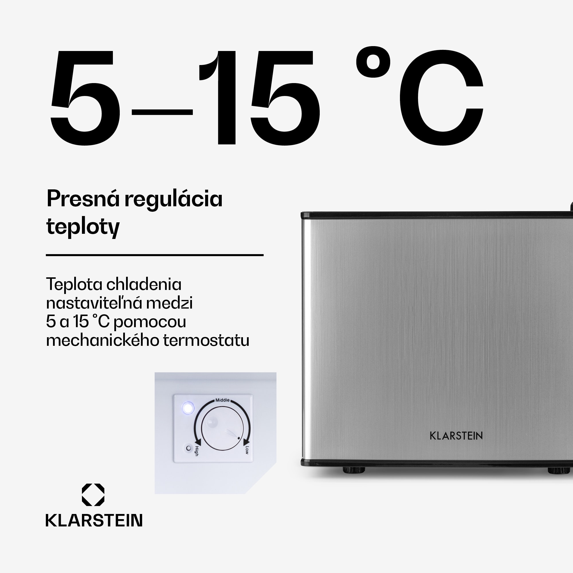 Klarstein Geheimversteck, mini chladnička, 17 l, 2 úrovne, 26dB, termoelektrická – Obrázok 3