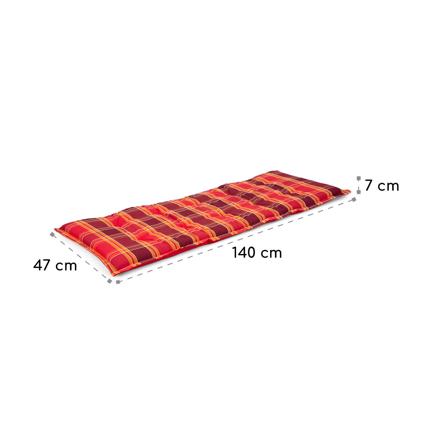 Blumfeldt Sylt, podsedák na lavicu, čalúnená podložka, penová výplň, polyester, 1 x vankúš – Obrázok 2