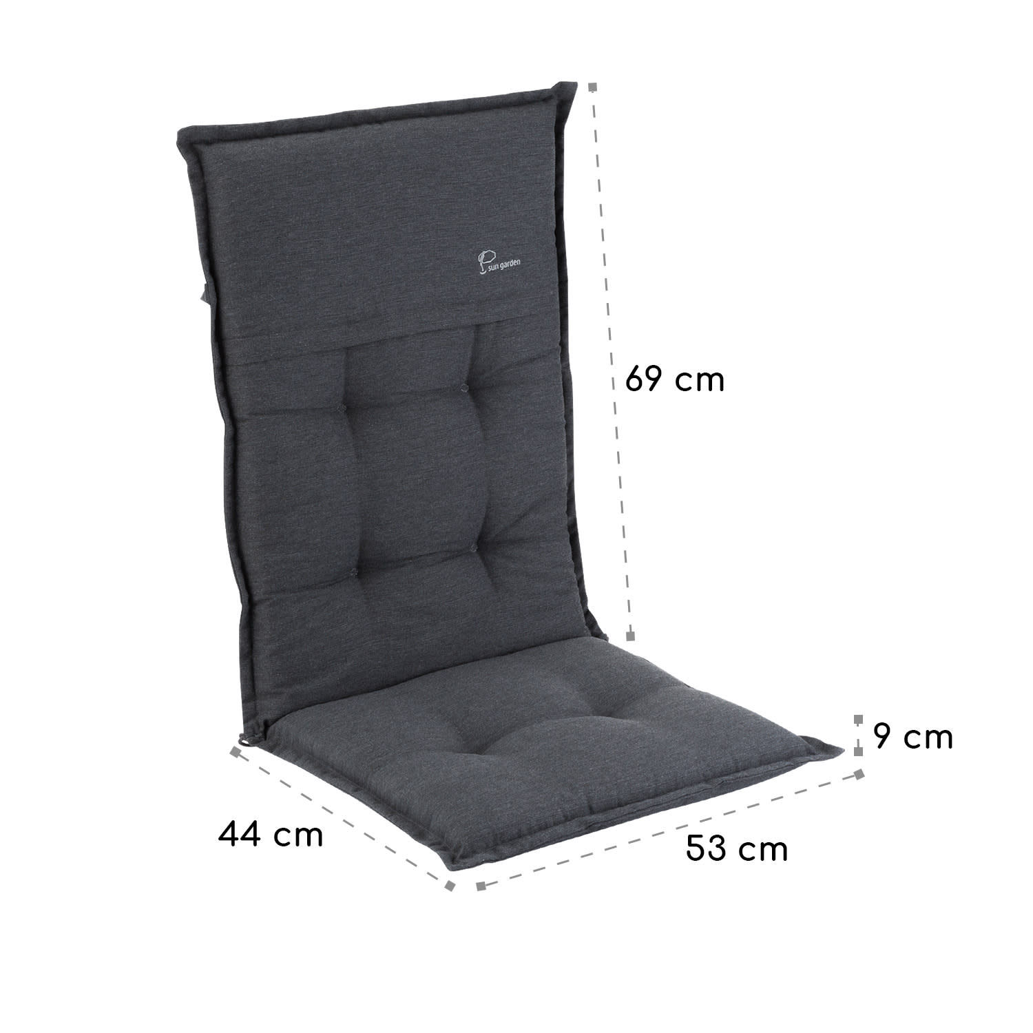 Blumfeldt Coburg, čalúnenie, čalúnenie na kreslo, vysoké operadlo, záhradná stolička, polyester, 53x117x9cm – Obrázok 4