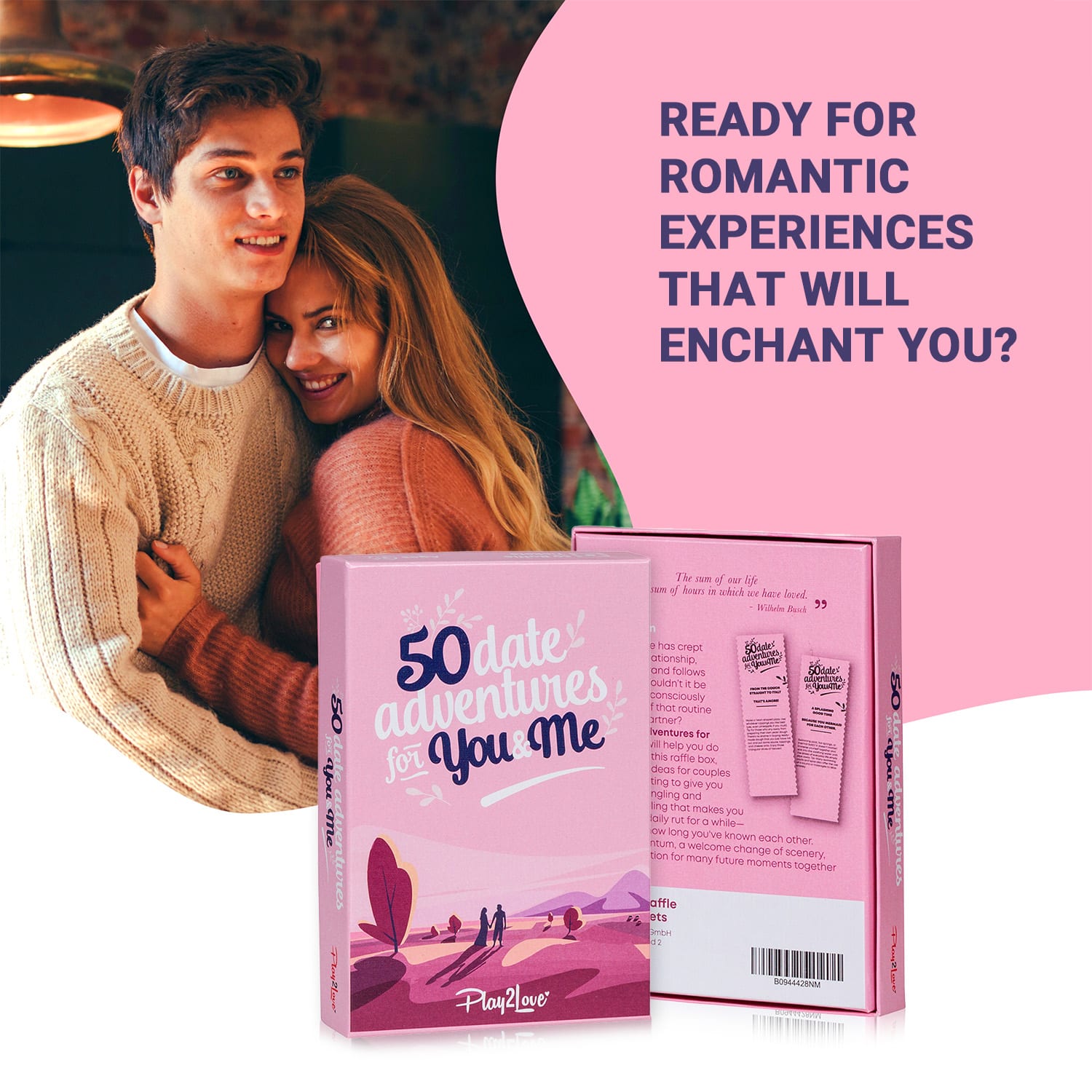 Spielehelden 50 Date Adventures for You & Me, игра с карти, за двойки, 50 карти v anglickom jazyku