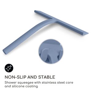 Gütewerk by blumfeldt Blaze Stierka na sprchový kút 23 cm Silikónový kryt Jadro z nehrdzavejúcej ocele Moderný dizajn