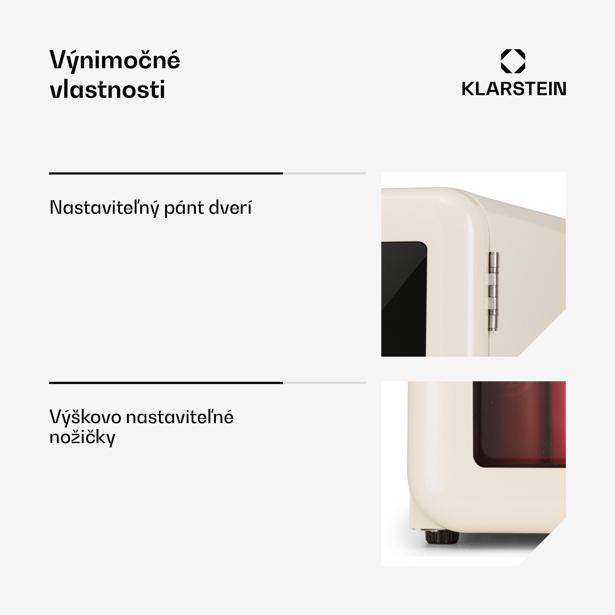 Klarstein PopLife 48, chladnička na nápoje, chladnička, 48 l, 0-10°C, retro dizajn – Obrázok 5